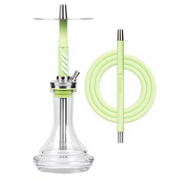 Nouvel ensemble de chicha portable en ABS avec miroir et pot à cigarettes en silicone, design moderne, tuyau inclus
