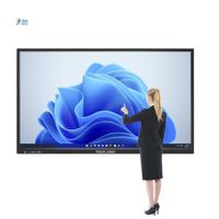 Pizarra Digital Táctil Inteligente con Soporte Móvil para Aula, Pizarra Interactiva Todo en Uno, Pizarras Digitales para Enseñanza
