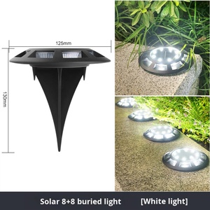 Lampe solaire LED pour extérieur, IP65, lumière décorative pour pelouse, jardin, cour, villa, paysage - Product Image 5