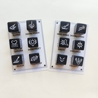 Deskjoy Nouveau pour Magic the Gathering Accessoires-Baccarat-Style 16mm Dés en acrylique avec motif de mots clés pour les parties de jeux de société