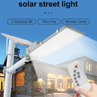 Lampu Jalan tenaga surya 100 200 watt kecerahan tinggi sensor cahaya kendali jarak jauh tahan air IP67 luar ruangan kualitas tinggi