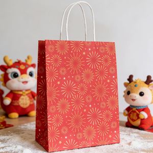 Wholesale Custom Brown Kraft Paper Twisted Handle Shopping Small Carrier <b>Bag</b> Take Out Packaging Paper <b>Bags</b> - Product Image 4