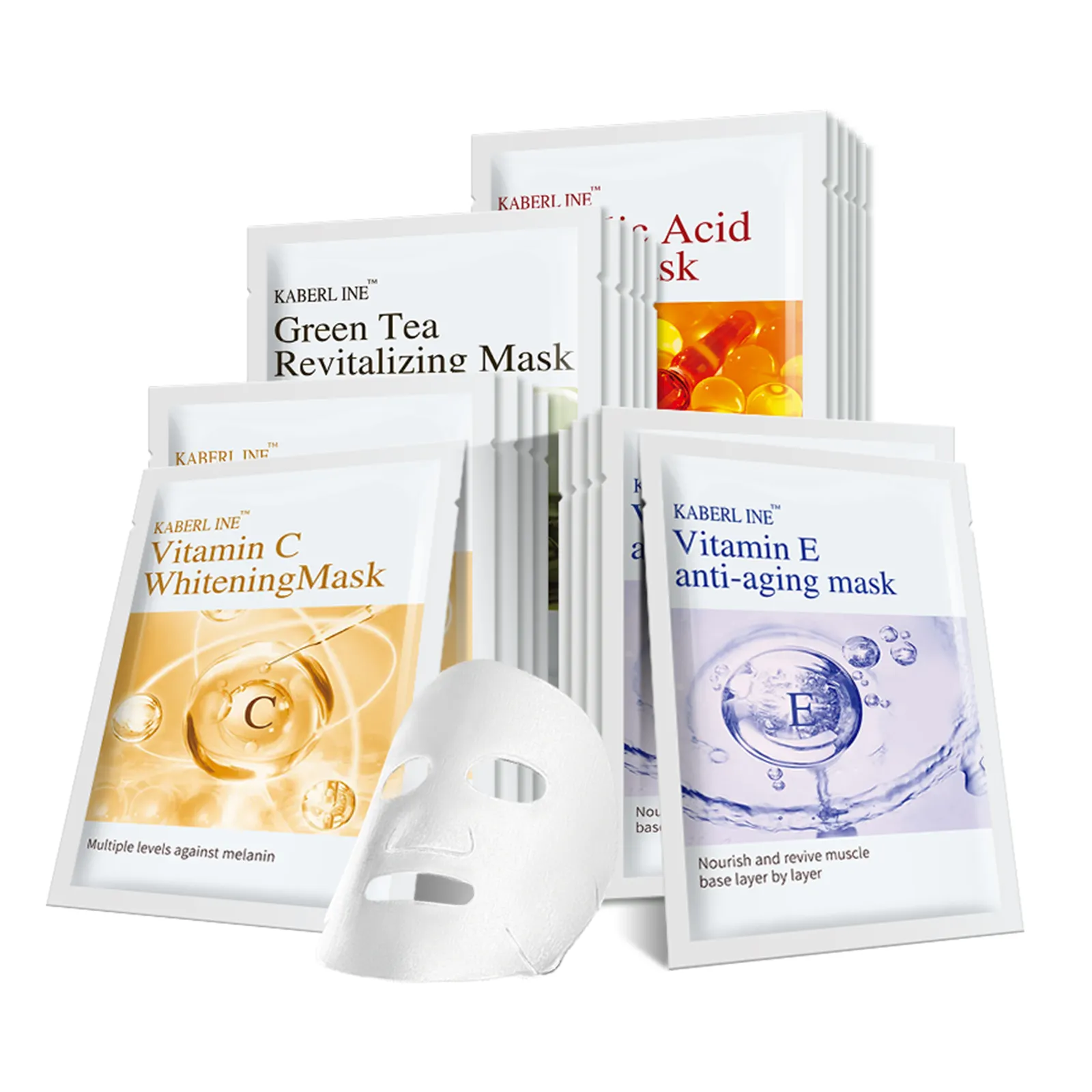 OEM usine de gros cosmétique naturel soins de la peau blanchissant hydratant masque facial feuille anti-âge masque de beauté facial