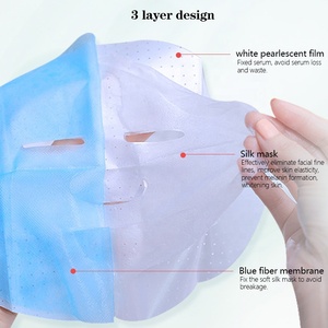 Masque facial <span class=keywords><strong>en</strong></span> <span class=keywords><strong>soie</strong></span> à étiquette privée, raffermissant, éclaircissant, hydratant, masque <span class=keywords><strong>en</strong></span> feuille naturel pour une peau éclatante, nuit, OEM, tous types de peau - Product Image 4