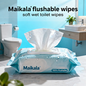Lingettes humides biodégradables à 100 %, jetables dans les toilettes, à l'eau pure, sûres pour la maison, lingettes pour bébés et adultes - Product Image 6