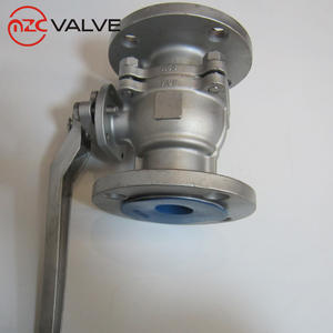 Vanne industrielle ANSI 150lb CF8 CF8m 304 316 <span class=keywords><strong>Wcb</strong></span> Vannes à boisseau sphérique flottantes en acier inoxydable à bride à orifice complet - Product Image 2