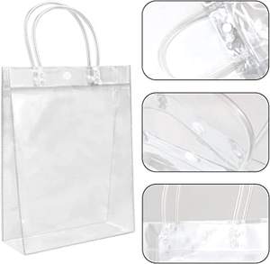 방수 명확한 아름다움 여행 <span class=keywords><strong>Pvc</strong></span> 휴대용 선물 가방 웨딩 선물 가방 재사용 가능한 사용자 정의 로고 투명 - Product Image 4