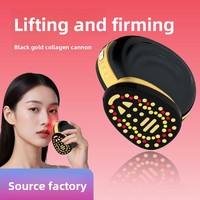 Appareil de beauté portable à domicile EMS à micro-courant, pistolet de massage vibrant au collagène pour le lifting et le raffermissement de la peau, rajeunissement cutané intégré