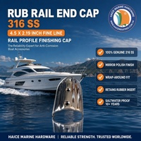 Embout de rail en acier inoxydable 316 Marine à ligne fine 4.5x2.19 pouces bateau Yacht Kayak bateau accessoires de quincaillerie raccord de main courante