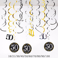 18PCS/Kantong Spiral Streamer PVC Ramah Lingkungan untuk Dekorasi Latar Belakang Pesta Ulang Tahun, Natal & Tahun Baru
