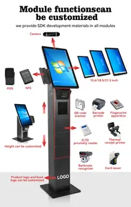 Usingwin 21.5 "Smart Restaurant Order Pos Betaalterminal Kiosk Self Service Alles In Één Machine Met Ontvangst Afdrukken