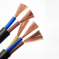 Câble RVV flexible isolé en PVC, fil de cuivre gainé, 1,5/2,5/4 mm² pour les systèmes électriques de bâtiments