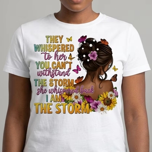 Même au milieu de ma tempête, autocollants DTF « Self Worth » pour femme afro, prêts à poser, pour femmes afro-américaines chrétiennes - Product Image 4