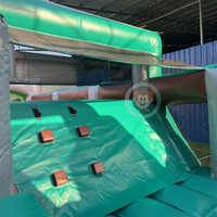 Parcours d'obstacles gonflable interactif pour le travail d'équipe, jeu de construction d'équipe, amusement pour enfants et adultes