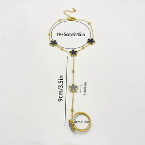 <b>Bracelet</b> Women's Cuir Viral Marketing Potential Wholesalers Two Tone Plating Holiday Gift Stainless Steel Original Color - Product Image 4