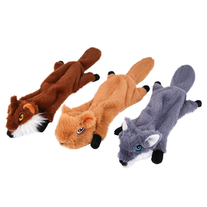 Komik dayanıklı zippypet Pet Squeak oyuncak Stuffingless köpek çiğnemek oyuncak simüle hayvan kırışık ile hiçbir doldurma oyuncak - Product Image 1