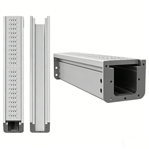 نظام تصريف على شكل حرف U من الفولاذ المقاوم للصدأ 201/304 بمقاس مخصص، تصريف أرضي خطي OEM للساحات الخارجية ومواقف السيارات - Product Image 2