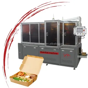 ZF-DG Automatische Papier Multi-Grid Clamshell Lunchbox Maken Machine Voor Kinderen Fast Food Verpakking