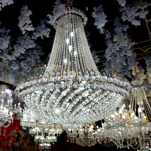 モダンブラックゴールド高級クリスタルACシャンデリアホテル宴会結婚式高LED天井ペンダントライト - Product Image 4