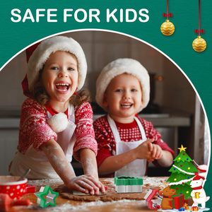 Christmas Cookie Cutter Set 8-<strong>Piece</strong> Stainless Steel Holiday Molds Comfort Grip Party Supplies/Favors Including Glove <strong>Gingerbread</strong> - Product Image 4