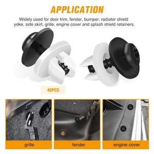 Kit de tornillos para matrícula RUISEER, tornillos de protección contra salpicaduras de motor con tuercas de nailon para rejilla deflectora de revestimiento de guardabarros de motor - Product Image 5