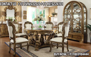 Muebles de Comedor de Madera de Teca Tallados a Mano Estilo Victoriano, Exquisitos, Personalizados, Desmontables, de Lujo, Recién Llegados, Duraderos, Venta al Por Mayor en EE. UU. - Product Image 4