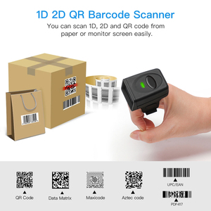 Máy quét mã vạch <span class=keywords><strong>mini</strong></span> 3 trong 1 cầm tay 2.4G & <span class=keywords><strong>Bluetooth</strong></span> USB không dây, máy quét mã QR bỏ túi màu xanh công nghiệp - Product Image 5