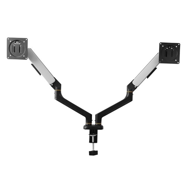 LCD Desktop VESA Mount Stand Gas Spring Dual Monitor Arm Desktop 360 Rotate for 13 to 32 Inch