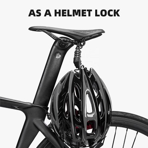 Lucchetto per bicicletta ripristinabile con combinazione nera ad alta sicurezza per la sicurezza - Product Image 3