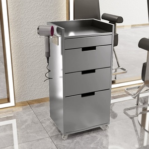 Muebles de Salón de Belleza, Estaciones de Peluquería, Muebles de Madera, Gabinete de Fábrica con Cajón para Corte de Cabello, Cabina de Barbería - Product Image 6