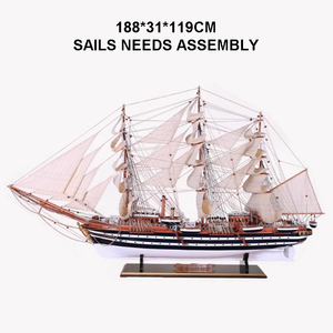 Grand modèle de bateau <span class=keywords><strong>Amerigo</strong></span> Vespucci de luxe, exquis, pour la décoration du salon, symbole d'une navigation paisible, cadeau de déménagement haut de gamme - Product Image 6