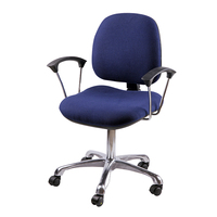Chaise de bureau confortable, réglable, mobile, antistatique ESD, en acier noir + plastique PP, tailles personnalisées