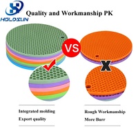 Tapis de table monobloc en silicone résistant à la chaleur de couleur personnalisée pour décorations de bols et casseroles de service à la maison
