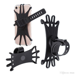 Support de téléphone portable en silicone 2026 avec poignée pour guidon de moto - Rotation réglable, ajustement universel pour téléphones de 5,5 à 7 pouces - Product Image 4