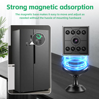 Mini caméra WiFi rechargeable 1080P avec support magnétique et stockage sur carte mémoire pour la sécurité domestique et la surveillance quotidienne des animaux de compagnie