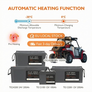 Batteries au lithium 12V 100/200Ah Garantie 5 ans avec matériau cathodique 6000 cycles Certifiées CE/RoHS - Product Image 4