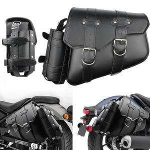 Bagages et sacoches de moto en <span class=keywords><strong>cuir</strong></span> PU imperméables pour <span class=keywords><strong>Harley</strong></span> <span class=keywords><strong>Davidson</strong></span> Softail Deluxe Dyna Wide Glide Fat Bob - Product Image 2