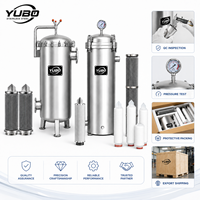 Système de filtration à cartouche de sécurité personnalisé avec éléments en PP, PTFE et acier inoxydable pour les usines de traitement de liquides industriels