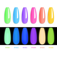 Gel à ongles néon fluorescent aux couleurs vives, durcissement UV LED, 30 ml, brillant dans le noir, gel acrylique luminescent