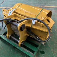 Compacteur vibrant à tambour rotatif robuste monté sur excavatrice avec système hydraulique pour le compactage des fossés et des pentes de canalisations municipales