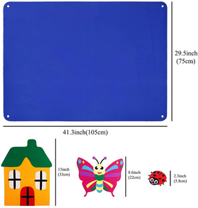 Tablero de Actividades Sensoriales Montessori para Niños Pequeños de 2 a 3 Años, Plegable, Diseño de Bolsa Adaptado para Autismo, Material de Poliéster - Product Image 3