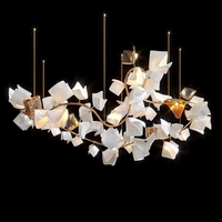Lustre personnalisé en céramique pour escalier de loft, décoration de luxe pour hall d'hôtel