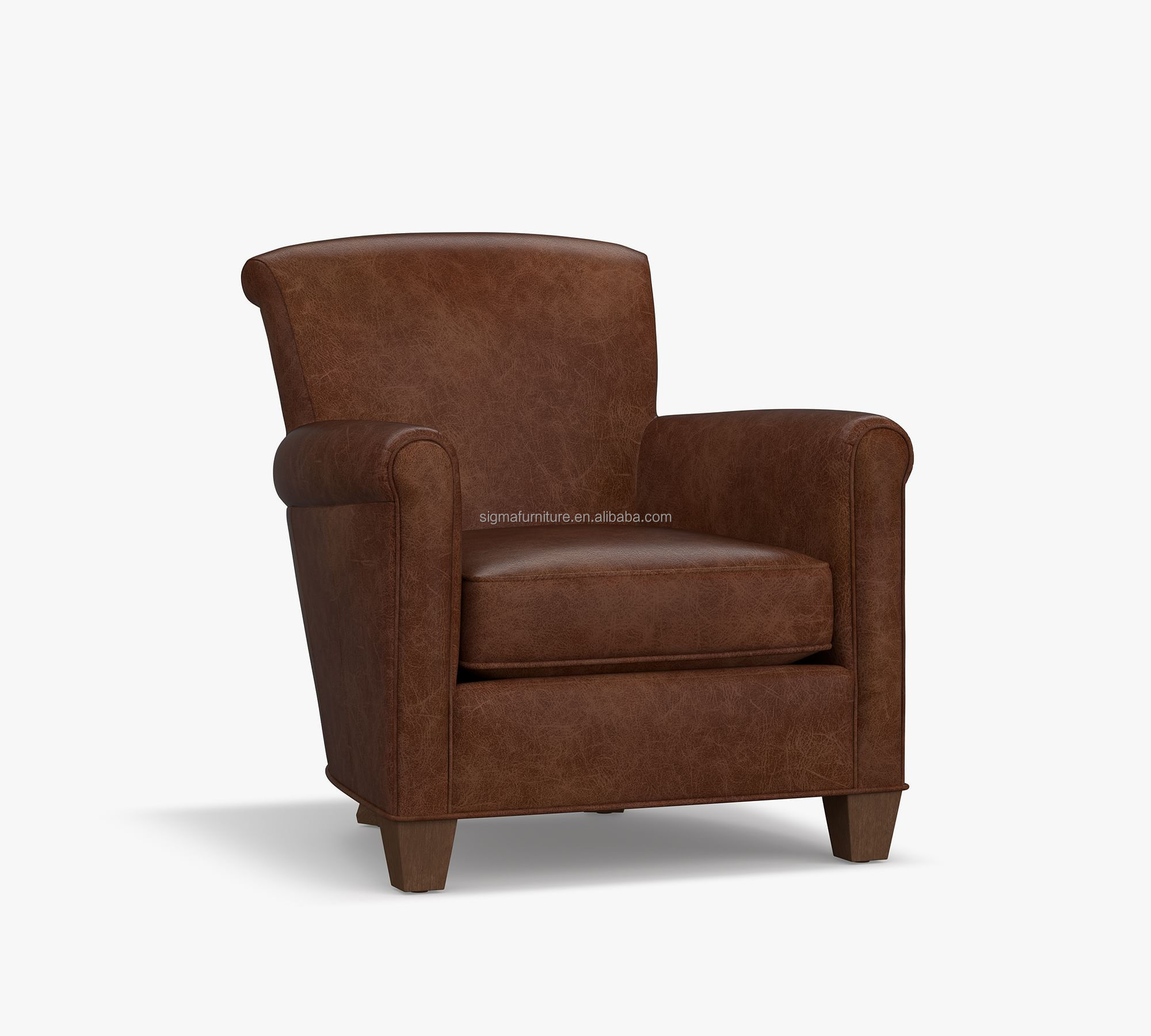 Popular modern complete vintage armchair for leather living room chaise high-end customization
