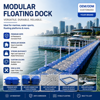 Ponton flottant modulaire en plastique avec matériau HDPE Drop Stitch, ponton pour jet ski, capacité de charge de 300-350 kg/m, certifié ISO CE