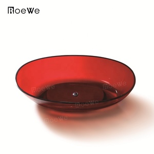 Vasca da bagno trasparente rossa/blu/<span class=keywords><strong>ambra</strong></span> moderna vasca da bagno freestanding in resina all'ingrosso, camera d'albergo vasca da bagno bagno vasca trasparente - Product Image 4