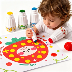 Marqueur à points lavable 30 ml avec logo personnalisé, parfumé et mignon, 18 mm, pour gribouillage d'enfants, marqueur de graffiti aléatoire - Product Image 1