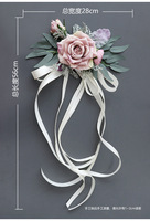 Décorations de voiture modernes faites à la main pour mariage et Saint-Valentin, fleurs artificielles en soie réutilisables, ventouses écologiques (pour