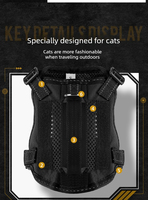 Harnais tactique de type gilet pour chat, laisse réfléchissante, confortable à porter, fournitures durables pour animaux de compagnie, stock disponible en gros