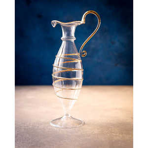 Carafe en verre de Murano Mirellas avec détails dorés, fabriquée en Italie - Product Image 5