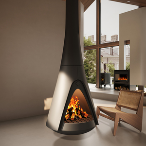Chimenea Colgante Cónica Personalizable con Altura de Llama Ajustable, Aparato de Calefacción Interior sin Humo, Ideal para Interiores Modernos - Product Image 2